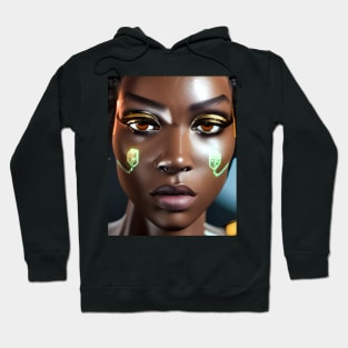 Cyberpunk Young Woman Hoodie